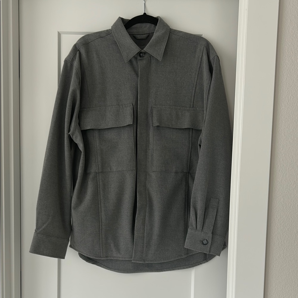 Abercrombie & Fitch Gray Suiting Shirt